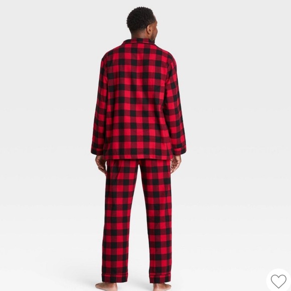 Wondershop Mens Red Buffalo Check Plaid 2pc Pajama Set - Red (Large) - Picture 2 of 8